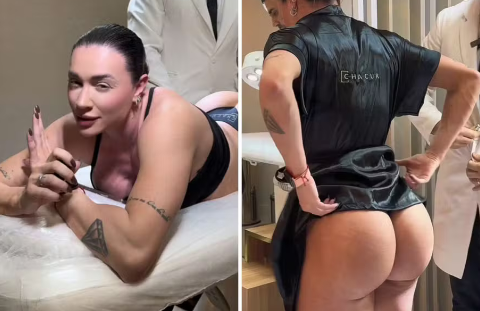 Rainha de bateria Juju Salimeni ajeita bumbum para o Carnaval 2026