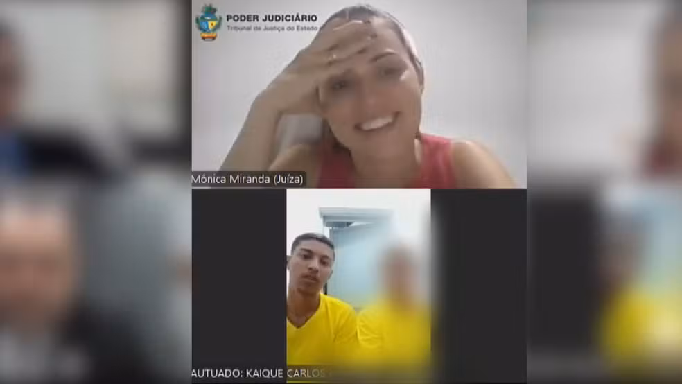 Juíza brinca durante audiência de custódia em Inhumas