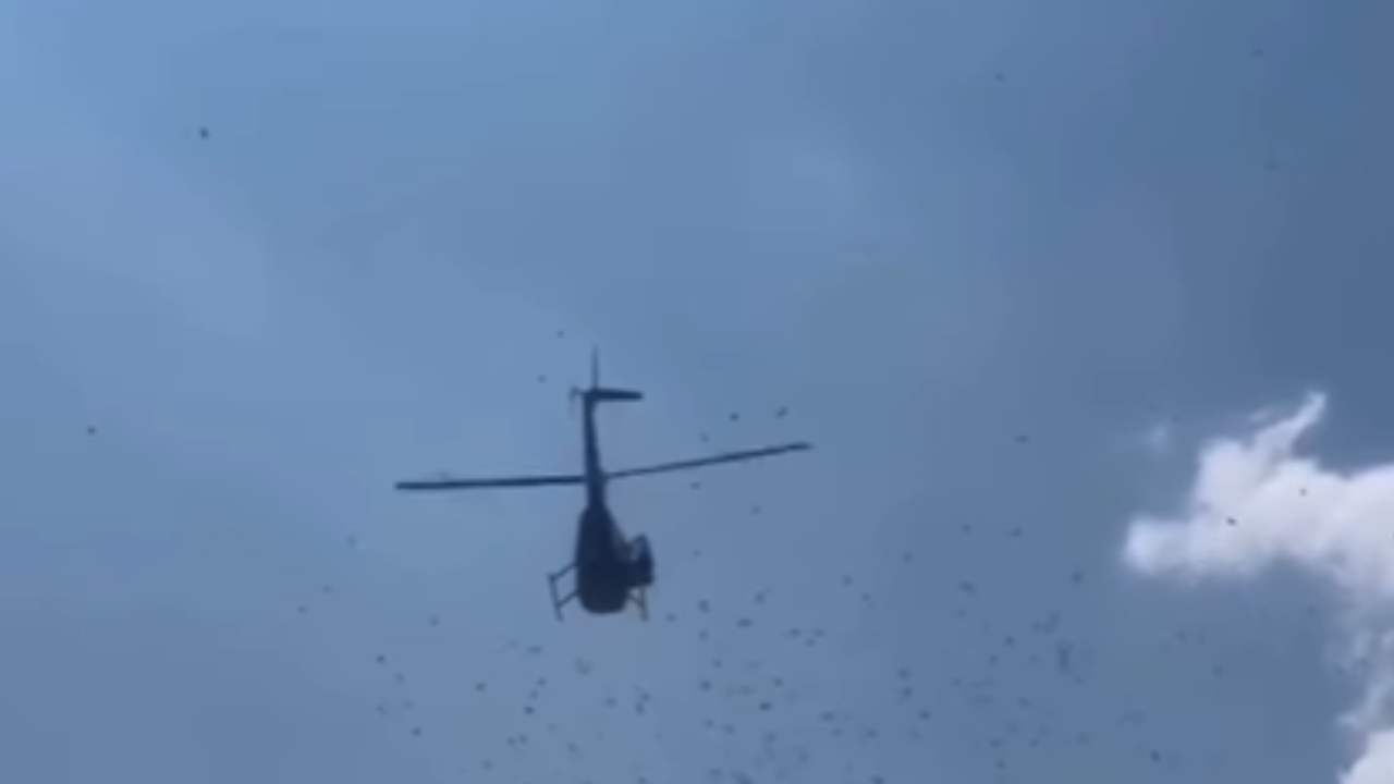 Milionário comemora aniversário e joga dinheiro de helicóptero na Paraíba