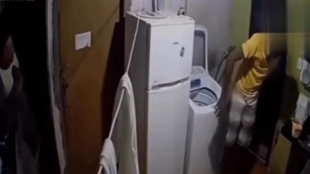 Vídeo: Homem tenta assaltar residência mas é atacado por cachorro e pede ajuda a morador
