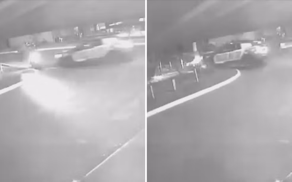Motociclista fica ferido após bater em viatura da polícia