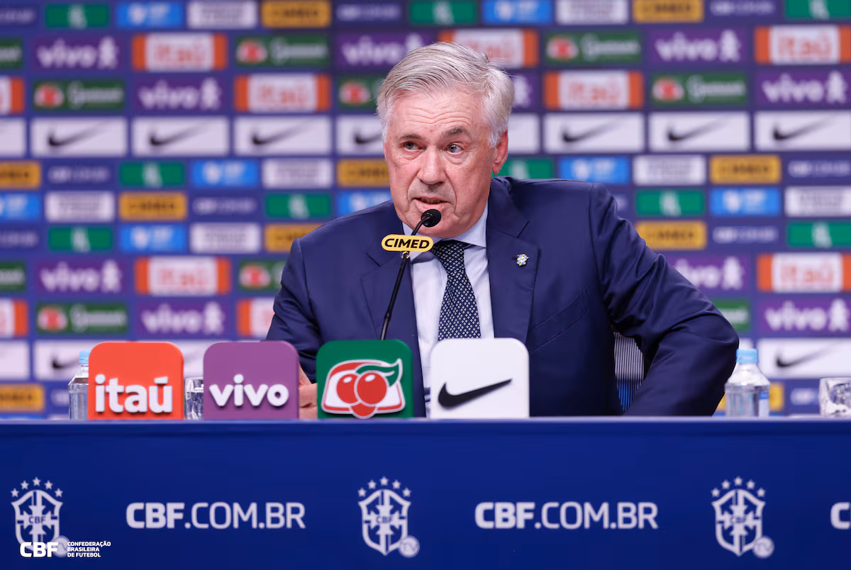 Ancelotti convoca Seleção Brasileira com Vinícius Júnior e Rodrygo