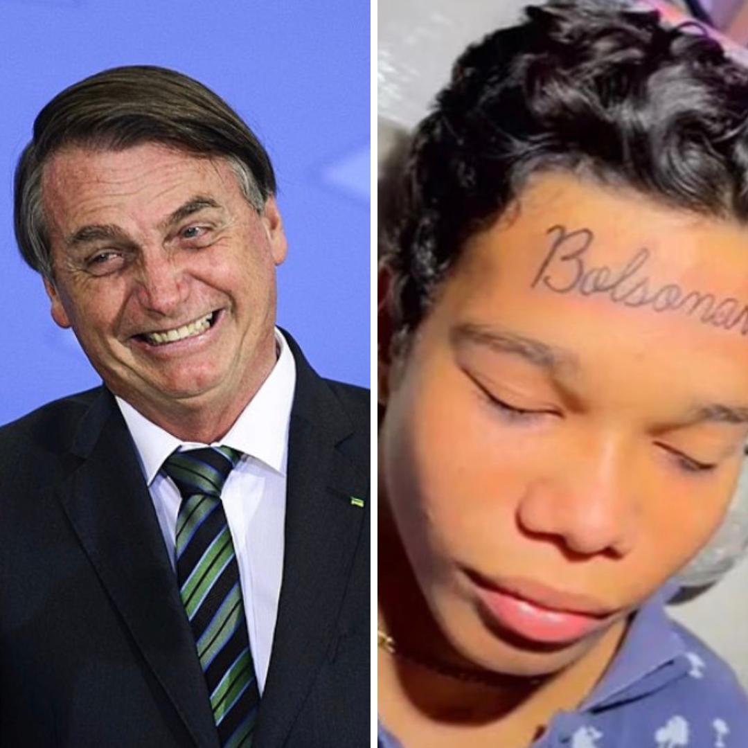 Quem é o jovem que tatuou o nome de “Bolsonaro” na testa