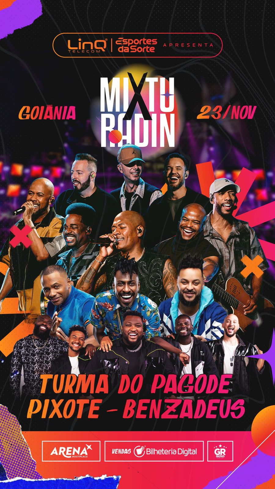 Festa Mixturadin chega a Goiânia com a turma do pagode, pixote e benzadeus