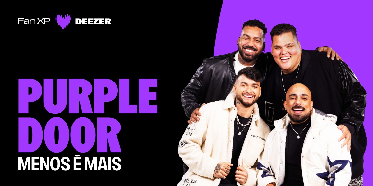 Deezer anuncia segunda edição do Purple Door em Brasília comandada pelo Grupo Menos é Mais