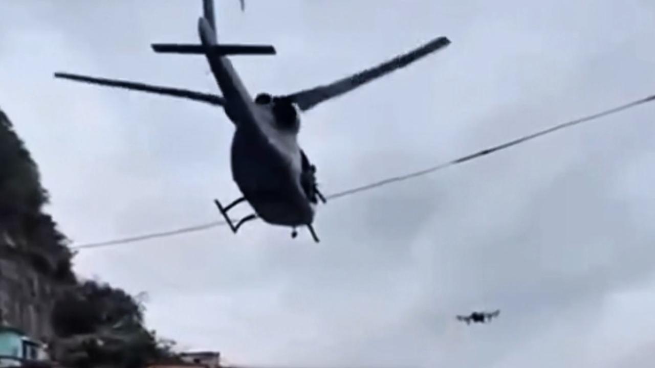 Vídeo: Policia derruba drone do Comando Vermelho em operação de inteligência