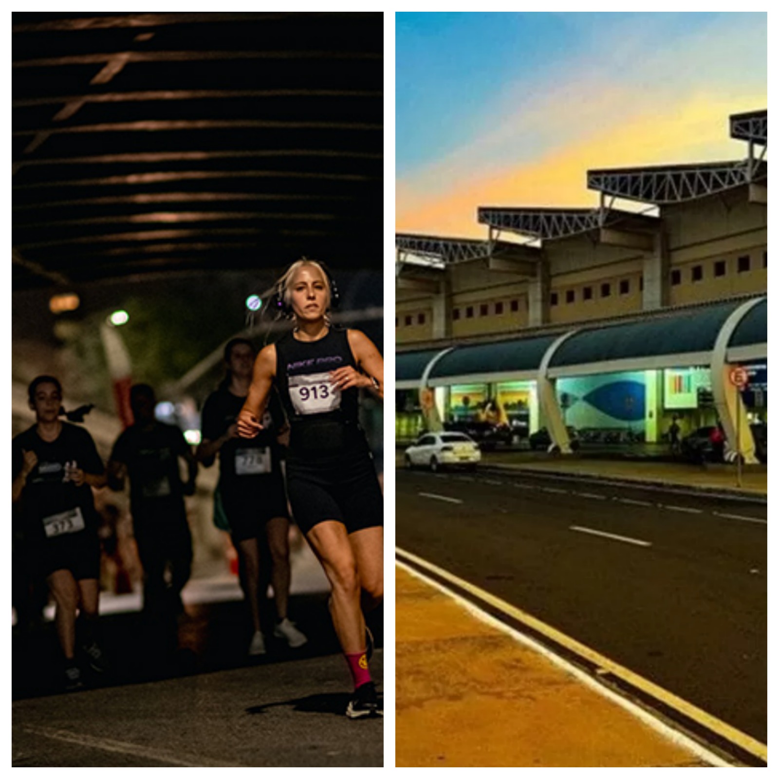 Aeroporto de Goiânia recebe corrida de rua na madrugada  