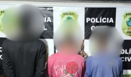Trio é preso suspeito de homicídio em Carmo do Rio Verde