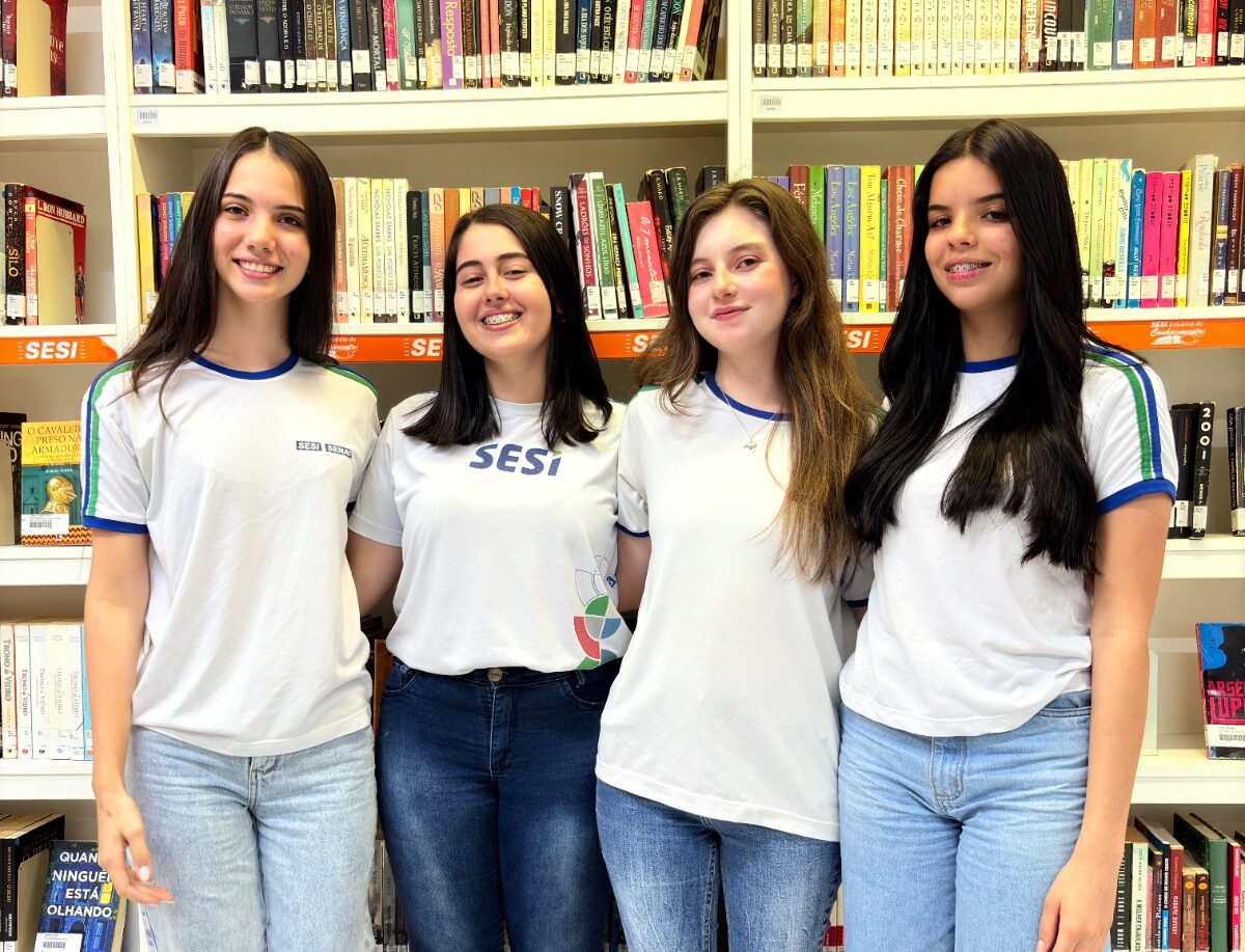 Alunas do Sesi Goiás exibem em Belém app para segurança e prevenção em chuvas fortes