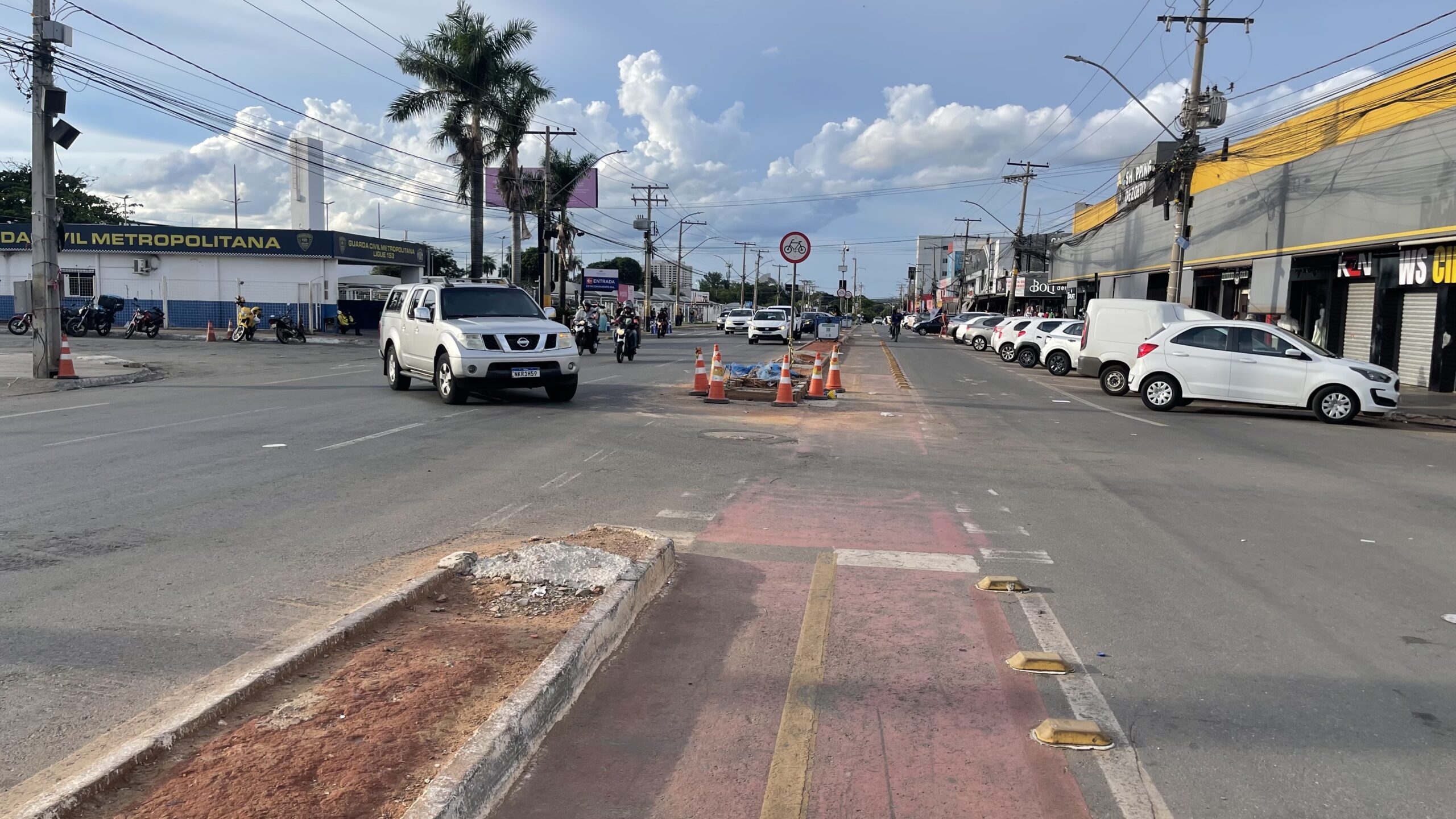 Prefeitura de Goiânia retira grama sintética de canteiros para testes