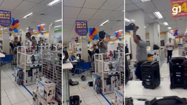 Cliente destrói loja após negativa de troca em Minas Gerais