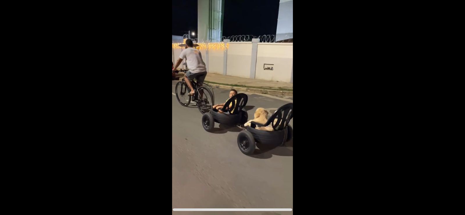 Pai cria trenzinho de bicicleta para passeios em família