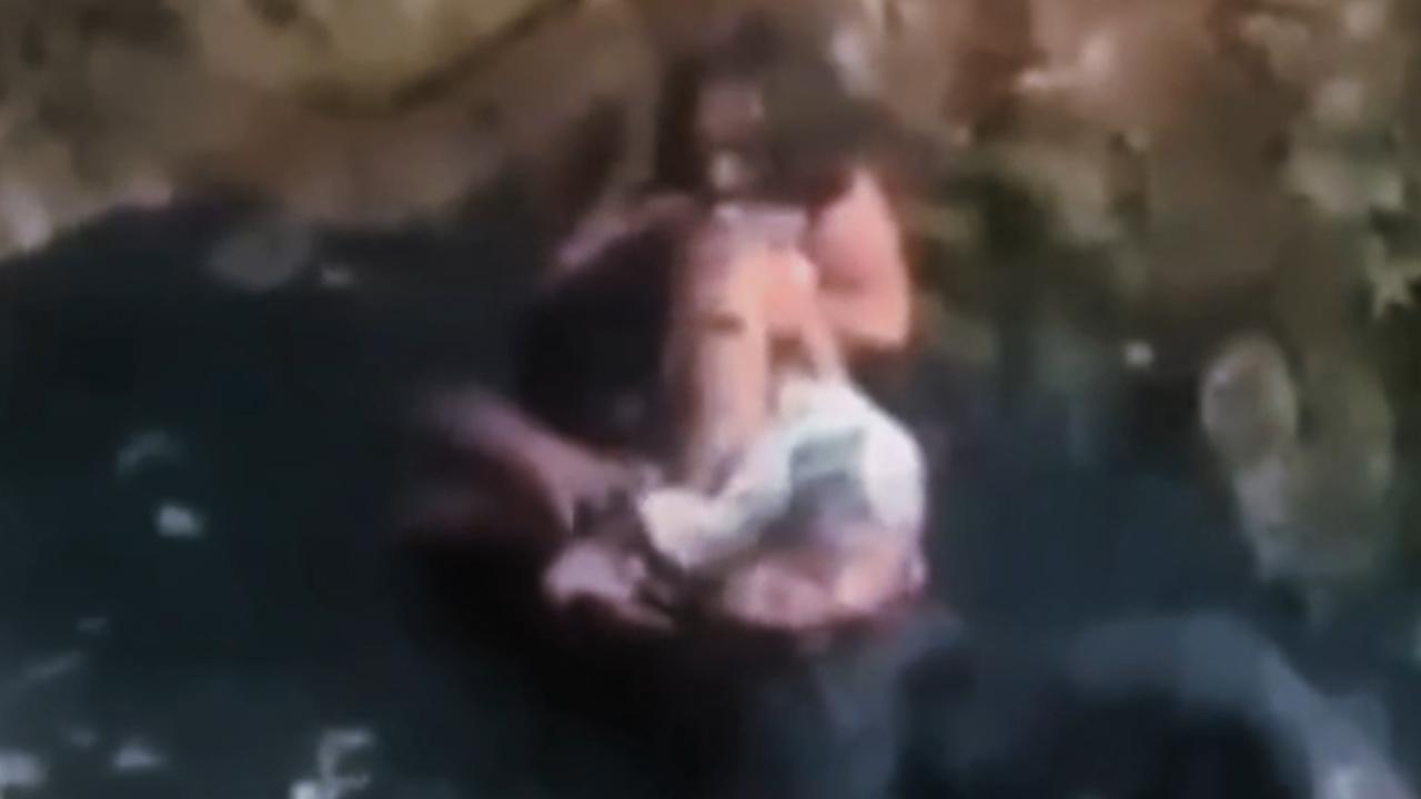 Vídeo: Mulheres caem em esgoto durante briga