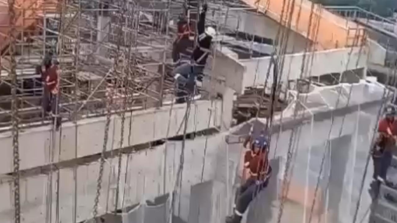Vídeo: Acidente em obra evidencia risco de negligência com segurança