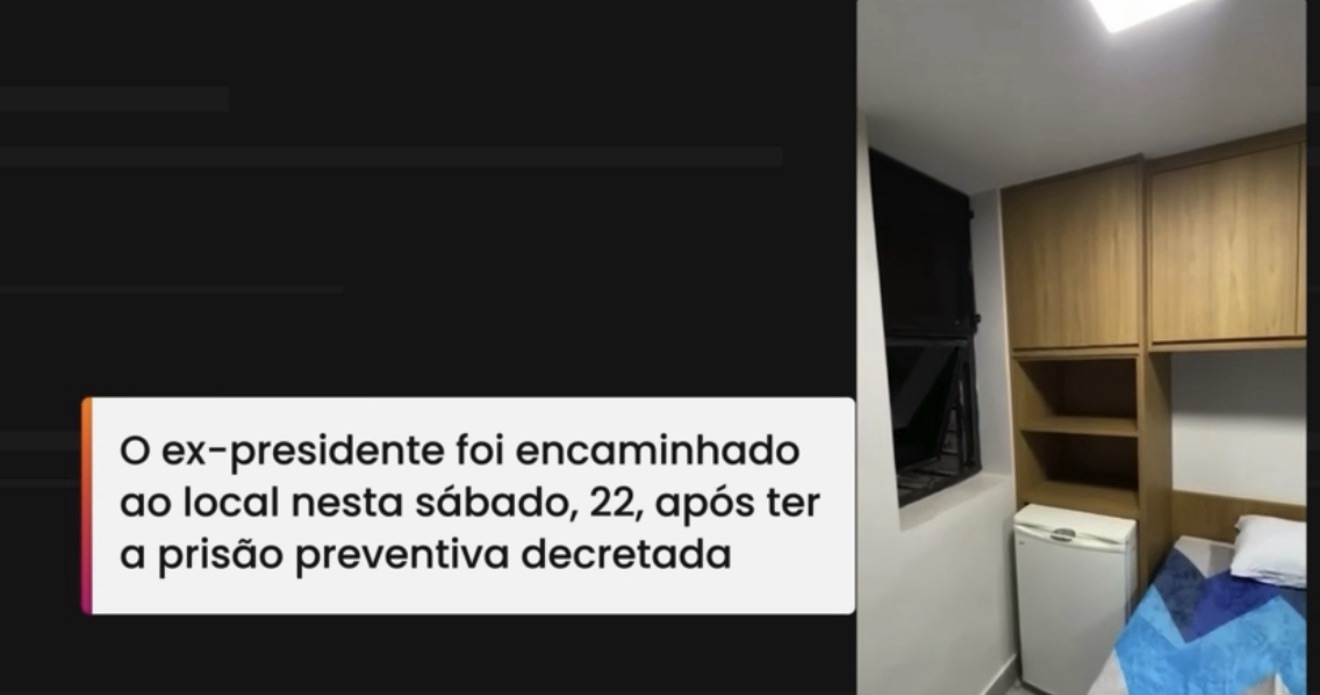 Vídeo: conheça a cela onde Bolsonaro ficará preso