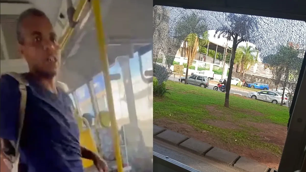 Estudante é vítima de importunação sexual em ônibus e homem foge após quebrar janela