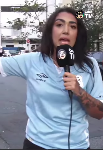 Repórter da Cazé TV sofre agressão em jogo do Santos
