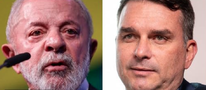 Disputa entre Lula e Flávio Bolsonaro reedita guerra de rejeição da eleição de 2022