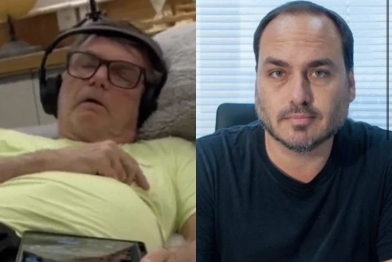 Carlos Bolsonaro divulga vídeo do pai com crise de soluço: ‘tragédia anunciada’