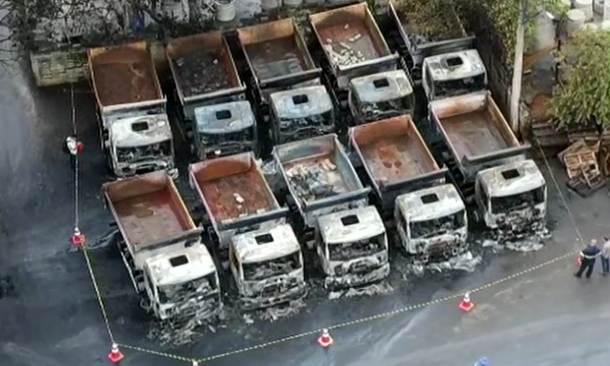 Falha elétrica pode ter provocado incêndio que destruiu caminhões da Seinfra em Goiânia