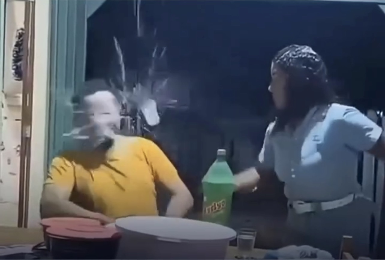 Mulher agride marido na frente de amigo em cena que viraliza nas redes