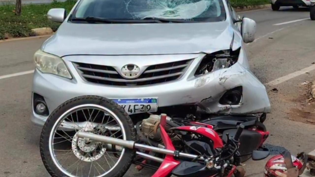 Motociclista é arrastado por 50 metros por carro em Anápolis