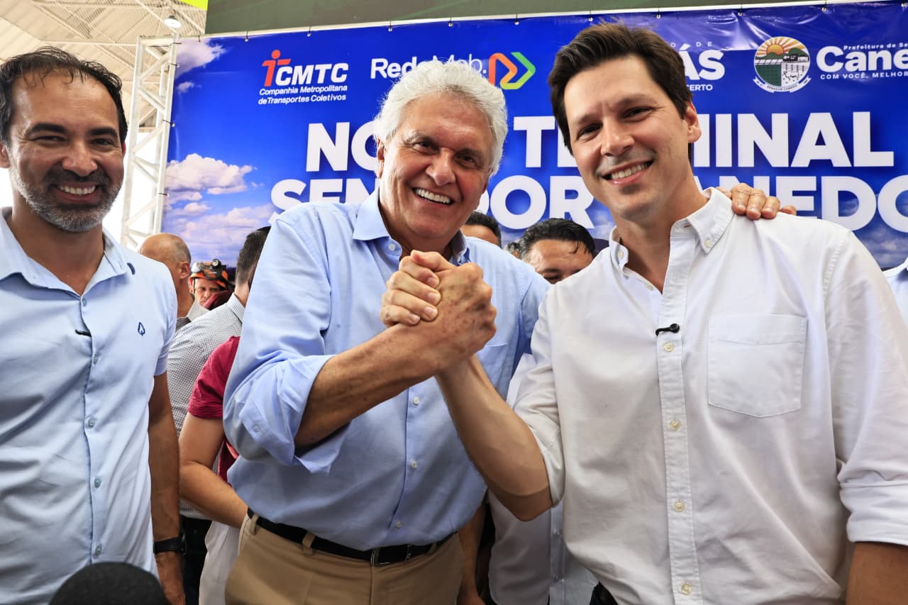 Caiado e Daniel inauguram novo Terminal de Senador Canedo