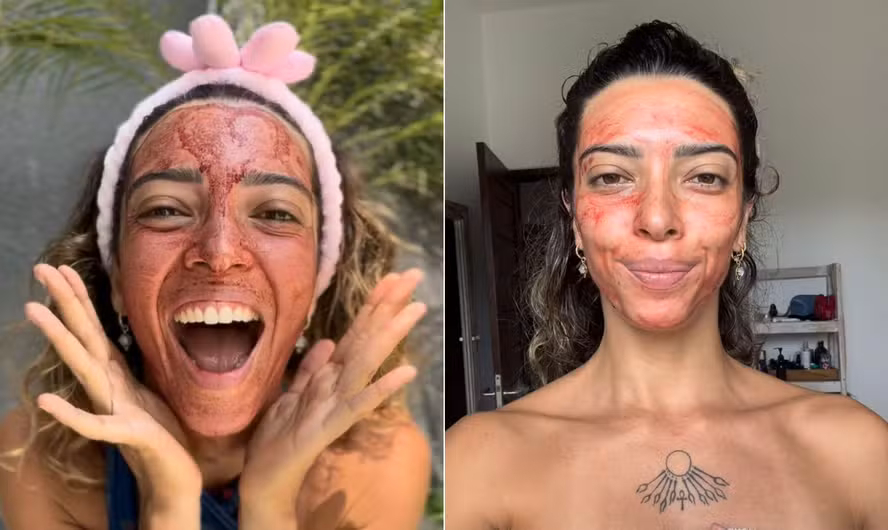 Especialistas alertam para riscos da máscara facial com sangue menstrual
