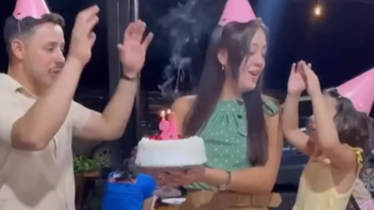 Bolo cai, risada sobra: vídeo de aniversário viraliza após “acidente” familiar