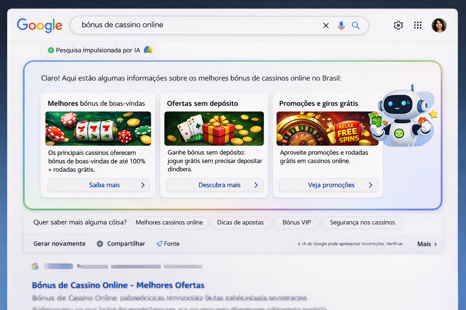 Como o modo de busca com inteligência artificial está transformando a forma de encontrar ofertas de cassino