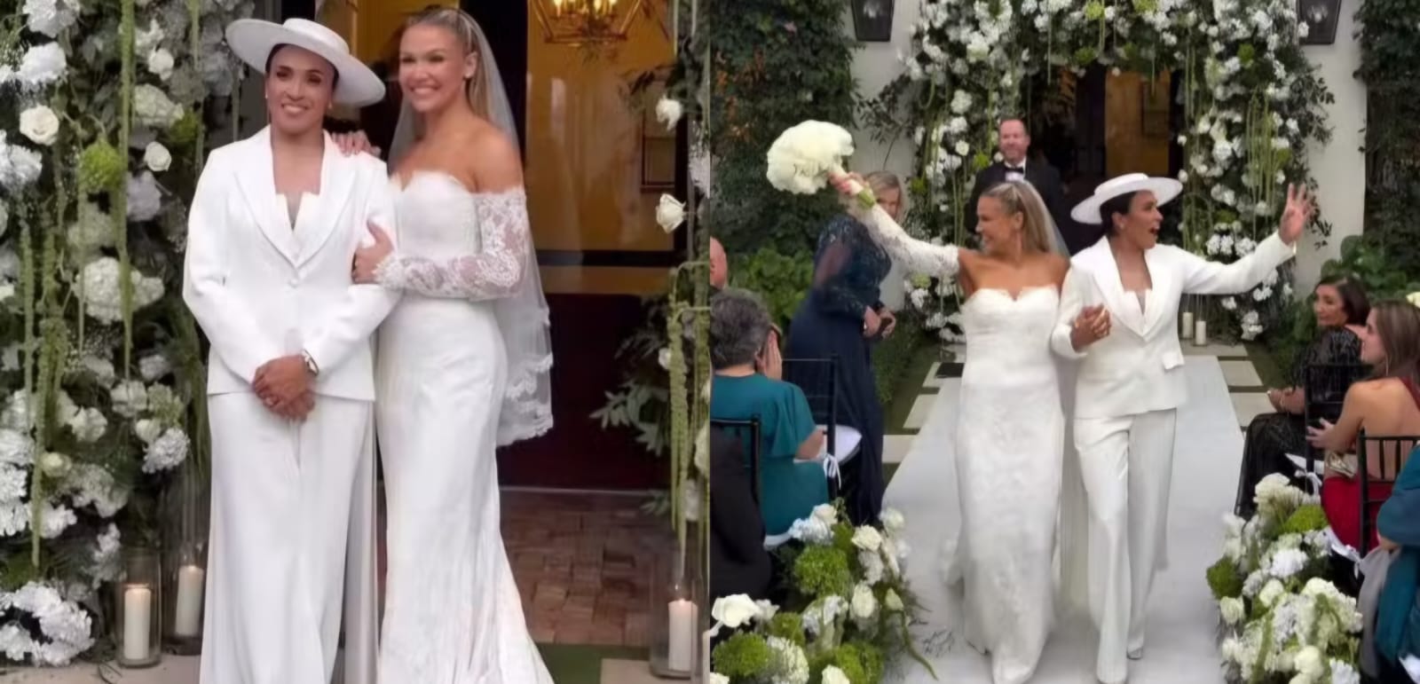 Jogadora Marta oficializa união com Carrie Lawrence em casamento na Flórida
