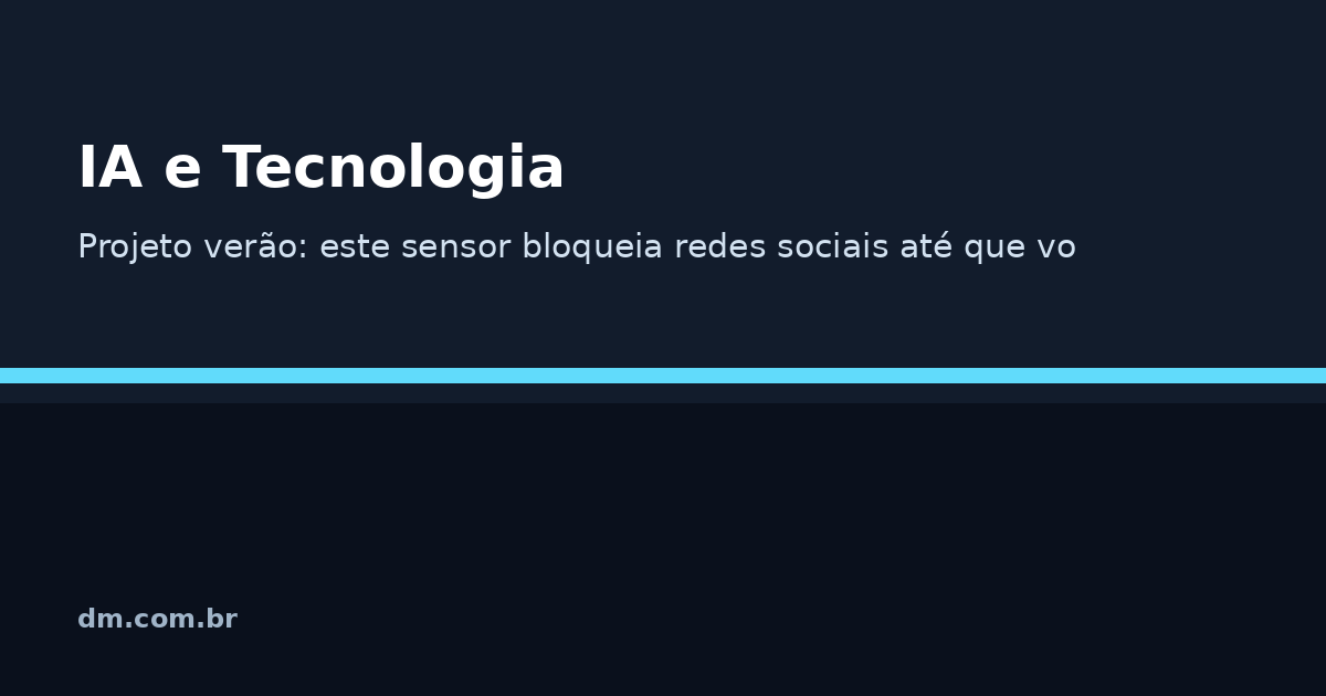 Sensor que bloqueia redes sociais até você se exercitar: tendência de “autocontrole por hardware”