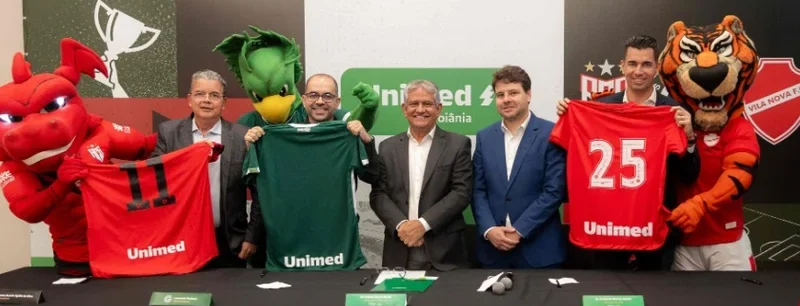 Unimed Goiânia renova patrocínio com Atlético-GO, Goiás e Vila Nova para 2026