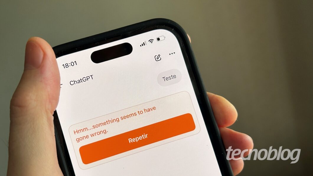 ChatGPT apresenta falha global e mostra mensagem de erro aos usuários