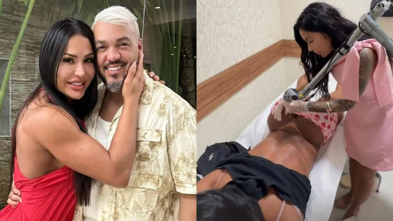 Gracyanne Barbosa remove tatuagem íntima dedicada ao cantor Belo. Confira o vídeo