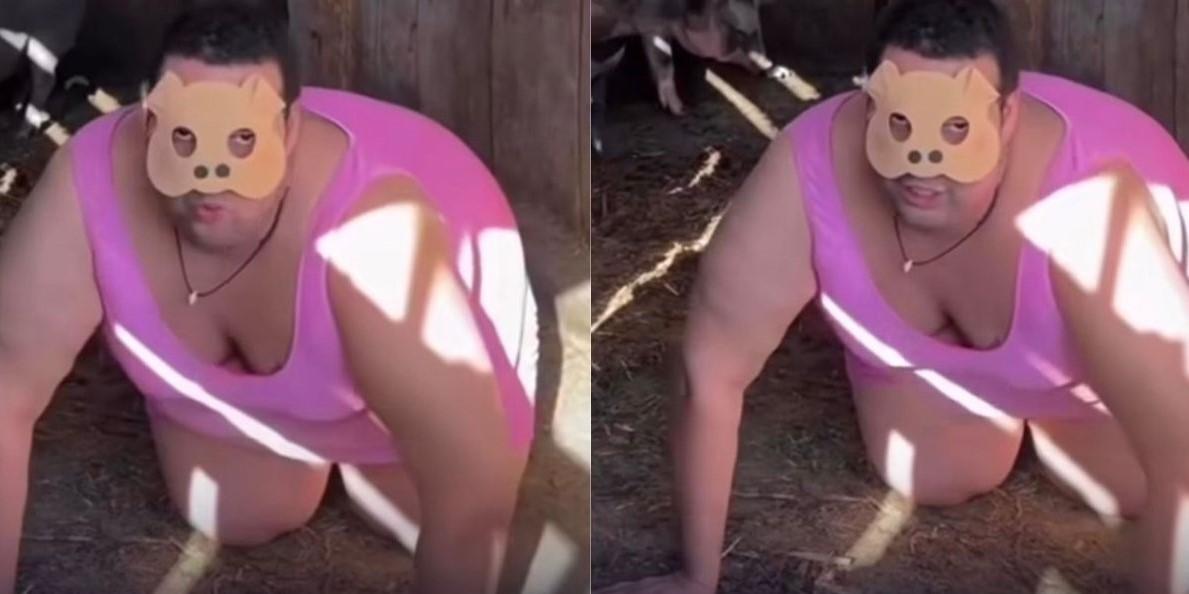 Homem que se identifica como porco vira sensação no TikTok