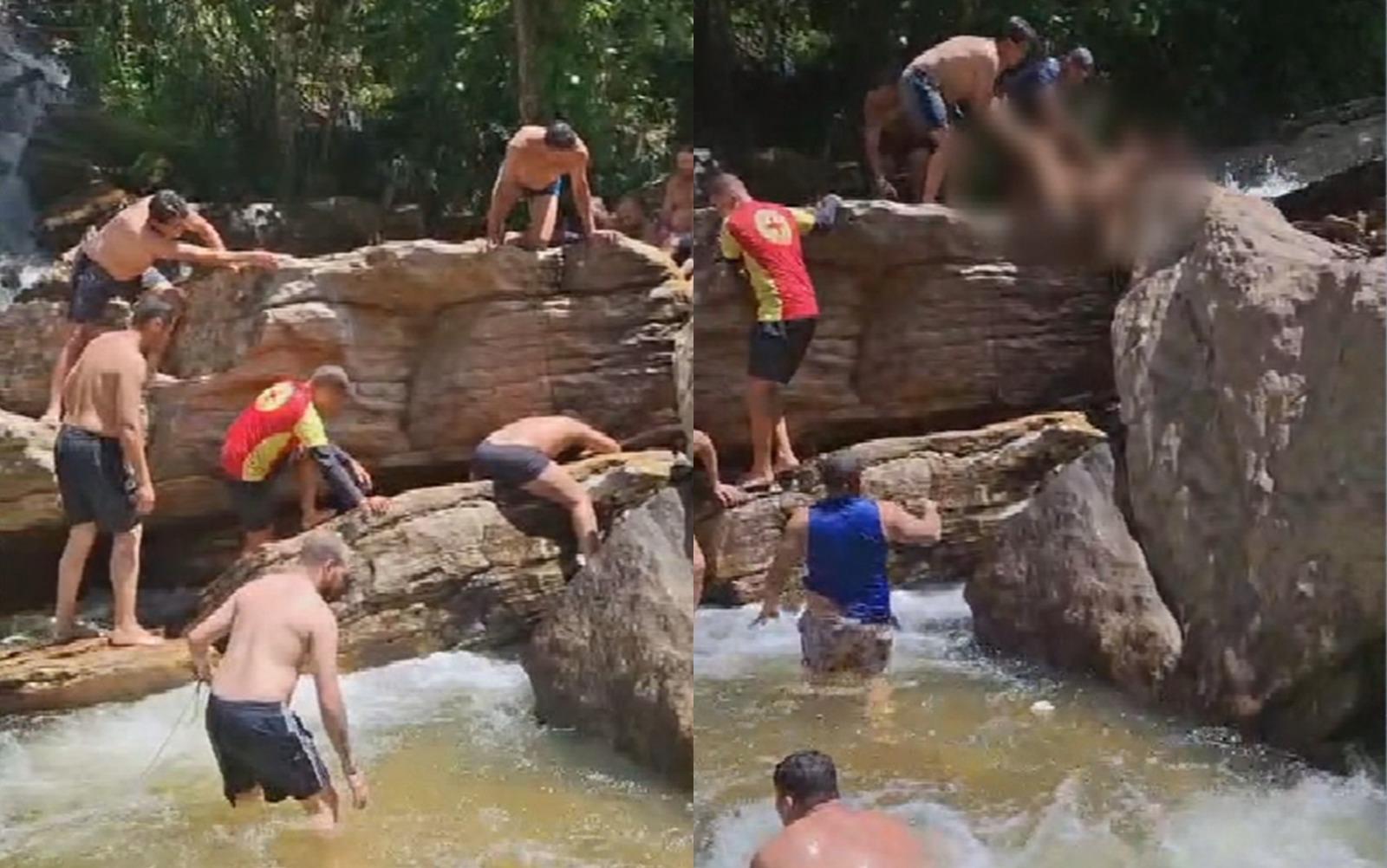 Criança de 9 anos morre após se afogar em cachoeira de Pirenópolis
