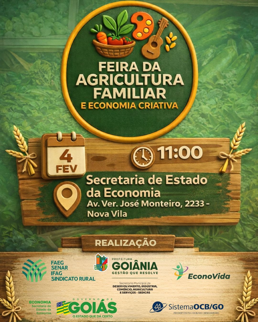Prefeitura realiza segunda edição da Feira da Agricultura Familiar e Economia Criativa