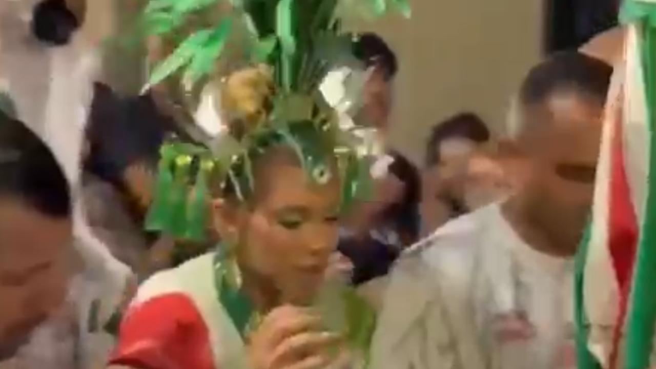 Vídeo: Chuva acompanha Virginia Fonseca em primeiro ensaio técnico na Sapucaí com a Grande Rio