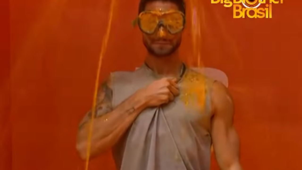 Vídeo: Jonas toma banho de geleca e dança durante prova do líder no BBB 26