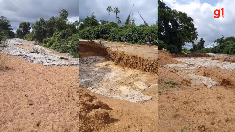 Rio Boa Vista volta a correr após oito meses de seca no Sul do Piauí