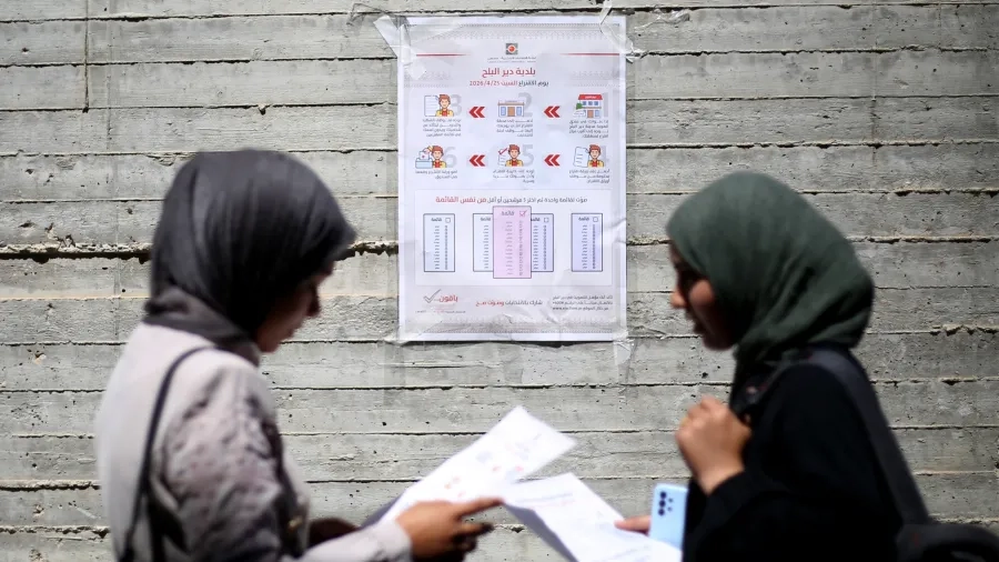 Palestinos votam pela primeira vez em 20 anos em eleições locais na Faixa de Gaza