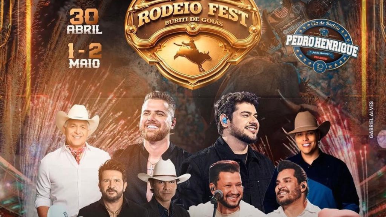 Buriti de Goiás recebe rodeio fest 2026 com shows de Zé Neto & Cristiano, Jads & Jadson e Cleber & Cauan