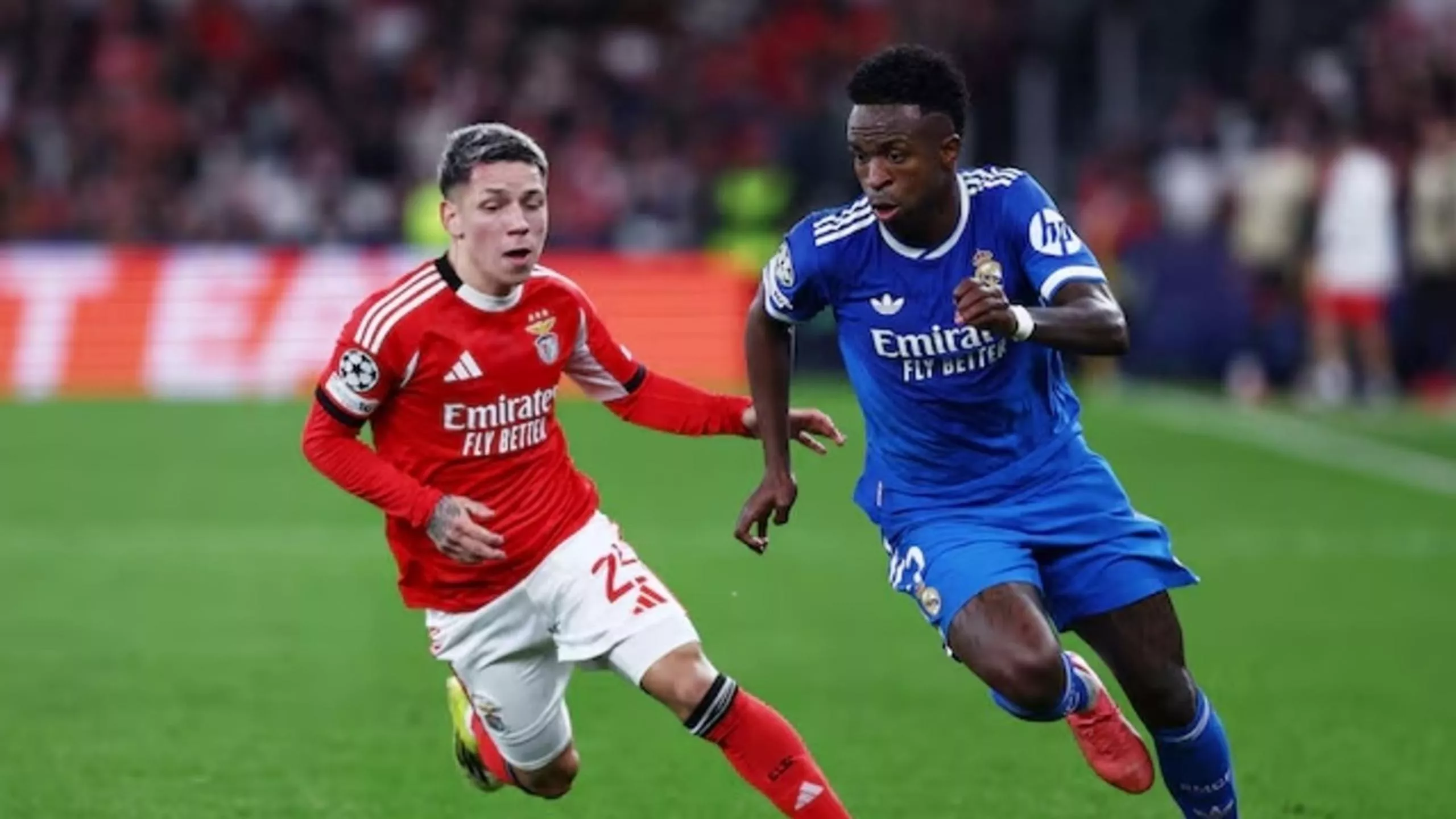 Uefa suspende Prestianni por ofensas a Vinicius Junior na Champions