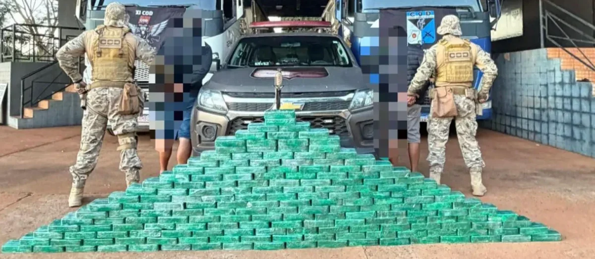 Caminhoneiros são presos com 180 kg de cocaína em Itumbiara (GO)