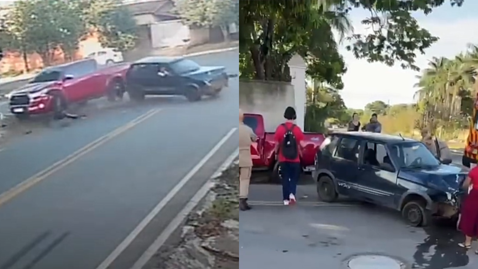 Idoso avança pare e provoca colisão entre carros em avenida de Trindade. Veja vídeo