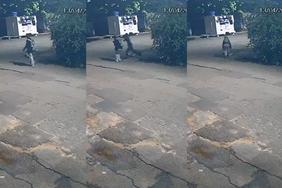 Homem é preso após esfaquear ex-esposa; câmeras flagram ato