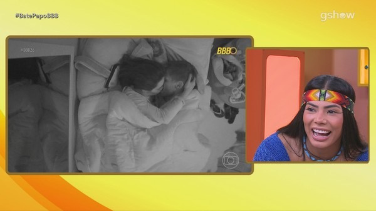 Marciele reage ao beijo de Jordana e Jonas no bate-papo BBB: ‘Estou chocada, passada’; assista ao vídeo