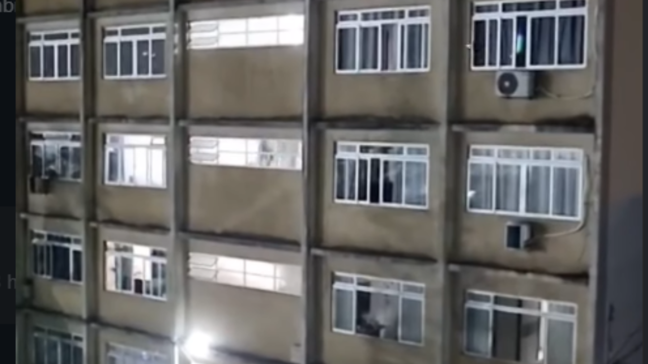 Vídeo: Prédio afunda e moradores deixam imóvel em meio ao desespero