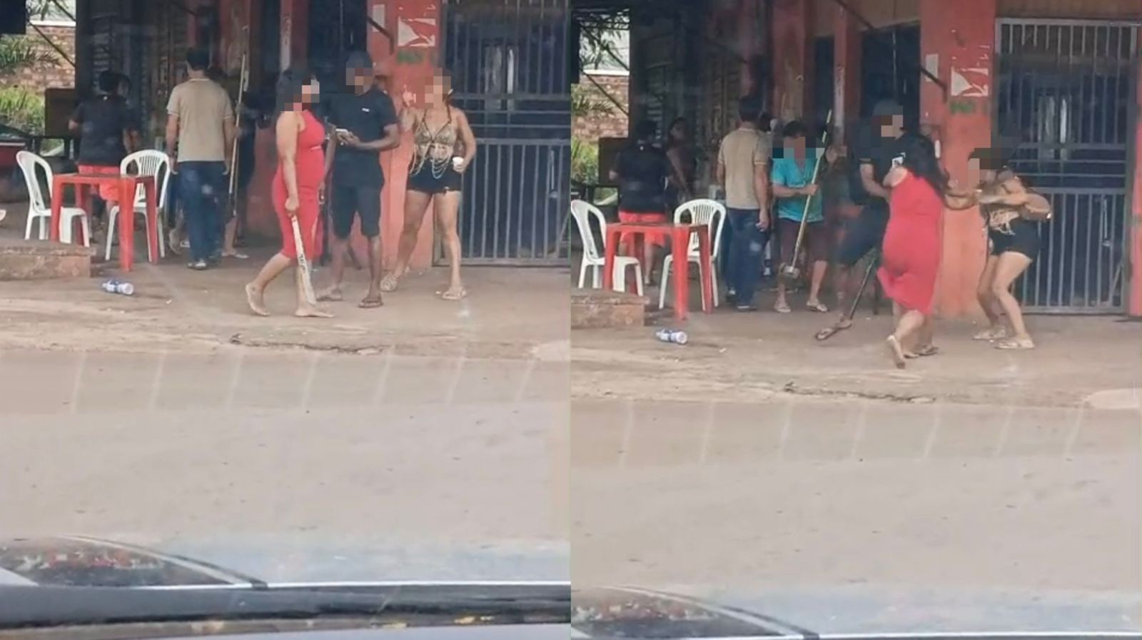 Briga em bar quase termina em tragédia após mulher desferir golpe de facão